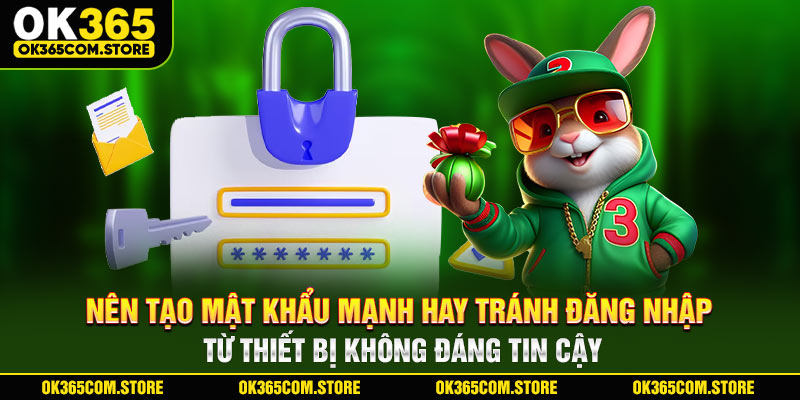 Nên tạo mật khẩu mạnh hay tránh đăng nhập từ thiết bị không đáng tin cậy